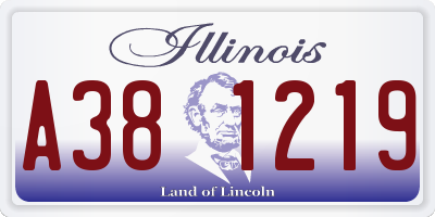 IL license plate A381219