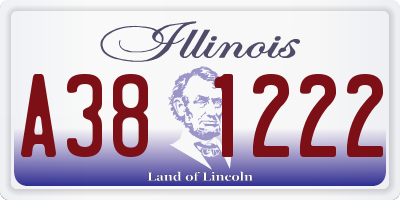 IL license plate A381222