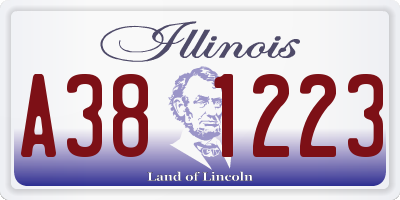 IL license plate A381223