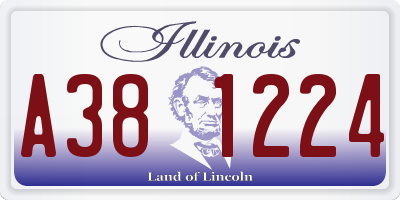 IL license plate A381224