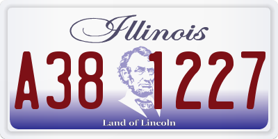 IL license plate A381227