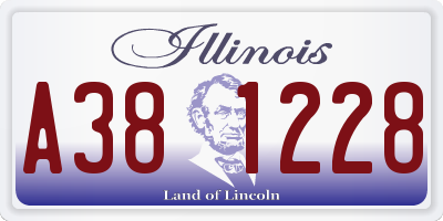 IL license plate A381228