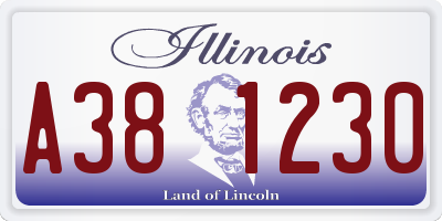 IL license plate A381230