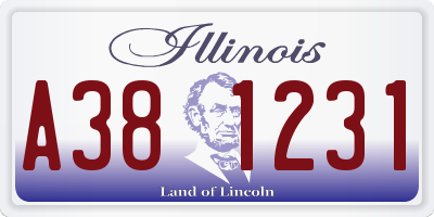 IL license plate A381231