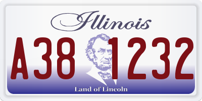 IL license plate A381232