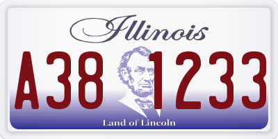 IL license plate A381233