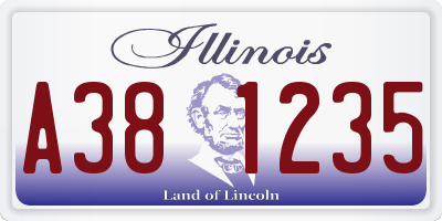 IL license plate A381235