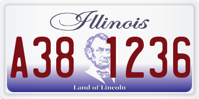 IL license plate A381236