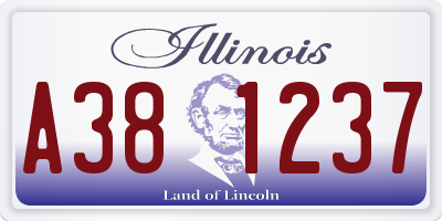 IL license plate A381237