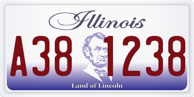IL license plate A381238