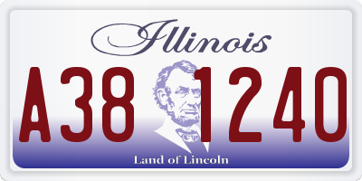 IL license plate A381240