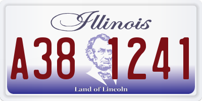 IL license plate A381241