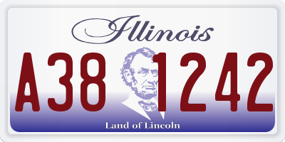 IL license plate A381242