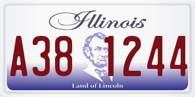 IL license plate A381244