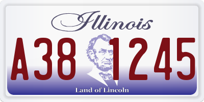 IL license plate A381245