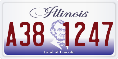 IL license plate A381247