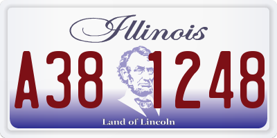 IL license plate A381248