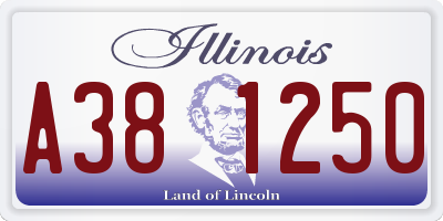 IL license plate A381250