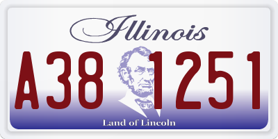 IL license plate A381251