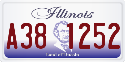 IL license plate A381252
