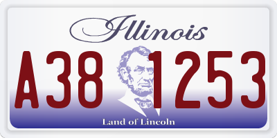 IL license plate A381253