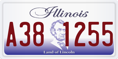 IL license plate A381255