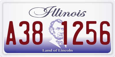 IL license plate A381256