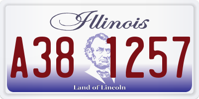 IL license plate A381257