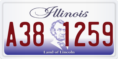 IL license plate A381259