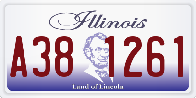 IL license plate A381261