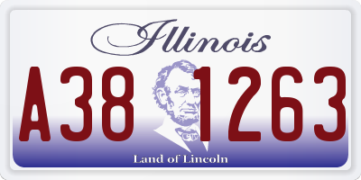 IL license plate A381263