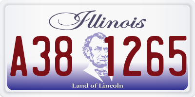 IL license plate A381265