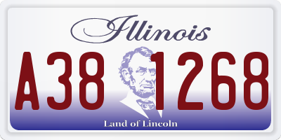 IL license plate A381268