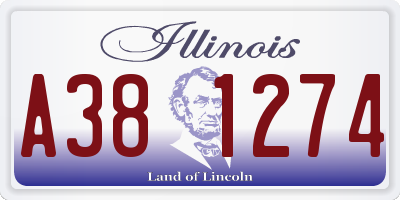 IL license plate A381274