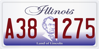 IL license plate A381275