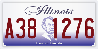 IL license plate A381276