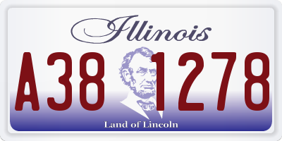 IL license plate A381278