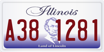 IL license plate A381281