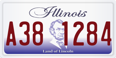 IL license plate A381284