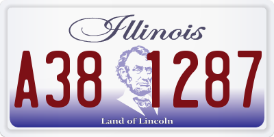 IL license plate A381287