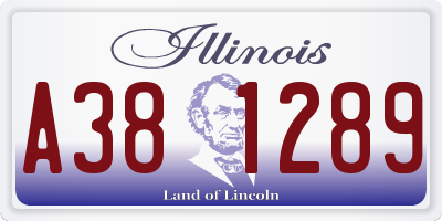 IL license plate A381289
