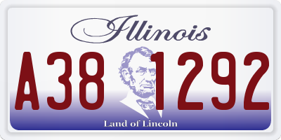 IL license plate A381292