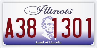 IL license plate A381301