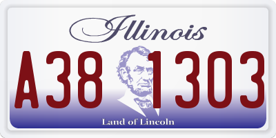 IL license plate A381303