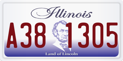 IL license plate A381305