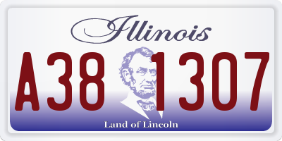 IL license plate A381307