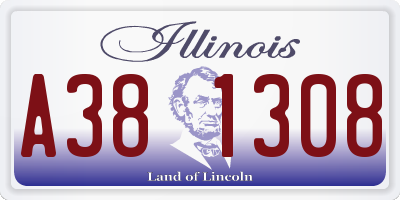 IL license plate A381308