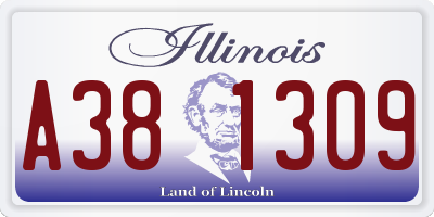 IL license plate A381309
