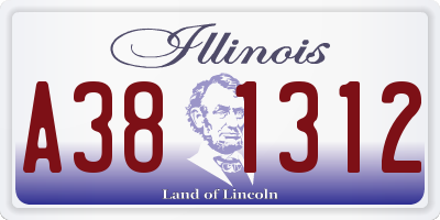 IL license plate A381312