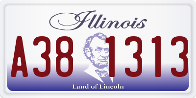 IL license plate A381313